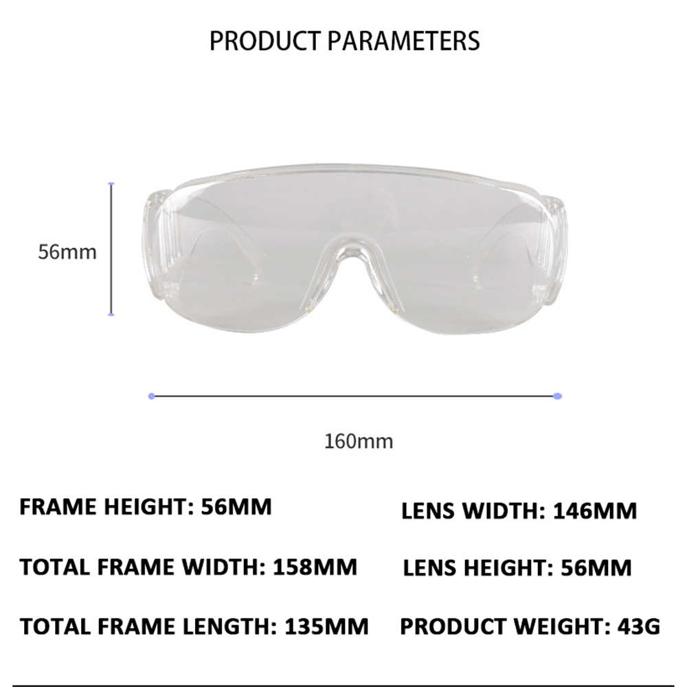 anti-fog protective glasses