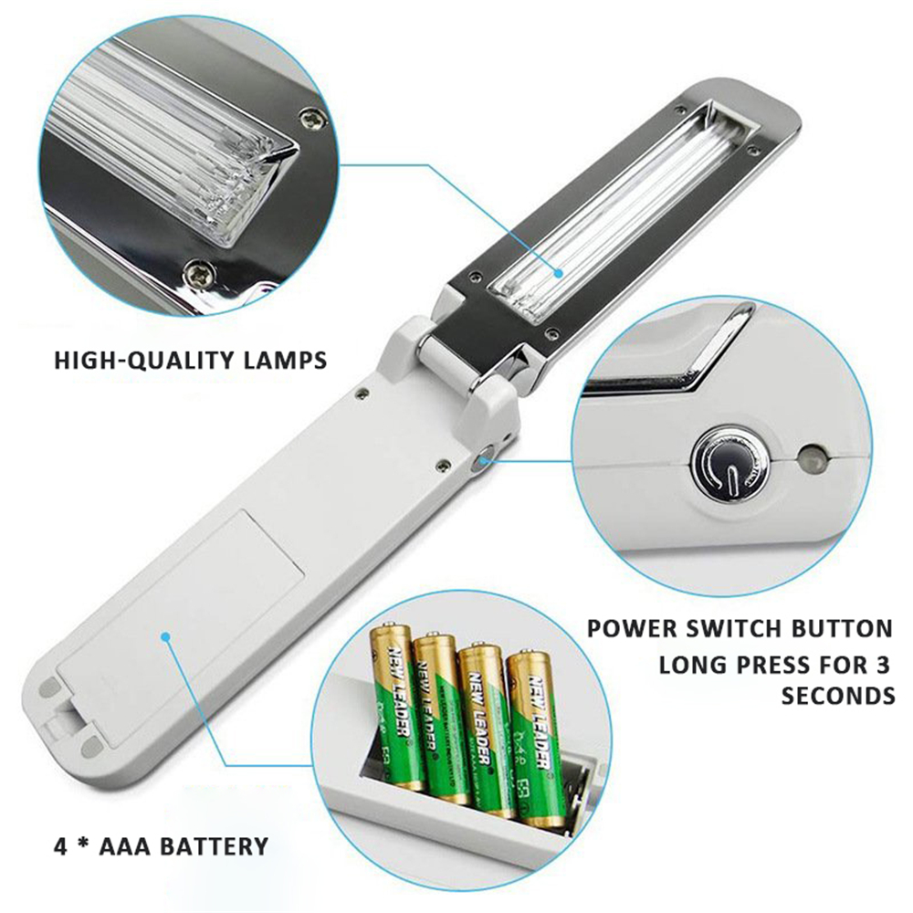 Folding UV germicidal lamp