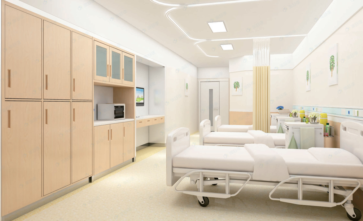 Large ward - hospital beds.-2jpg